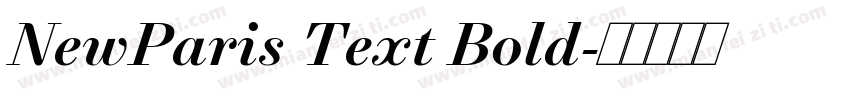 NewParis Text Bold字体转换